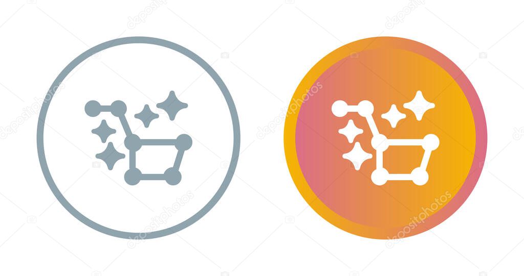 Vector illustration of the Constellation Ursa Major icon on white background