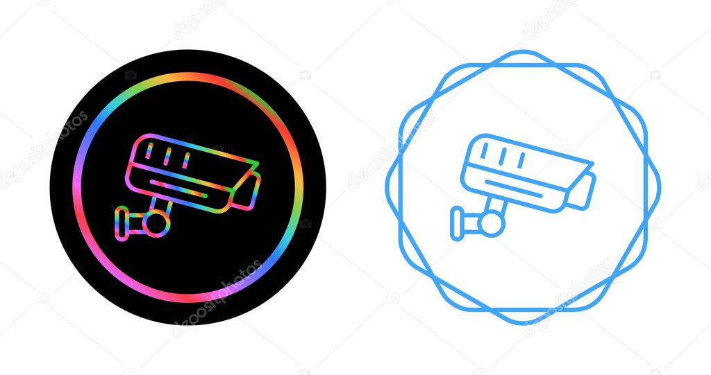 Fixed CCTV, Security Camera Icons set, Vector Template Illustration Design