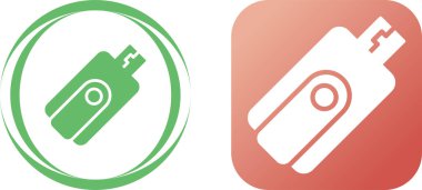 Flash disk simgeleri ayarlandı, vektör illüstrasyonu