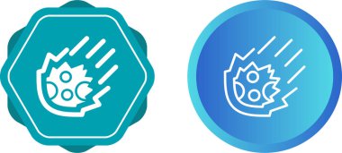 Meteor simgeleri ayarlandı, vektör illüstrasyonu