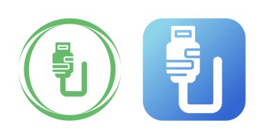 Bozuk kablo ikonu vektör illüstrasyon tasarımı