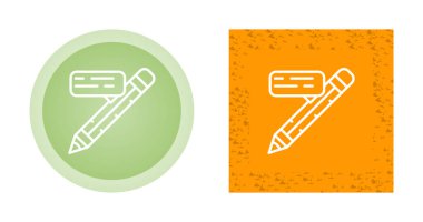 beyaz vektör illüstrasyonunda izole edilmiş not ve kalem simgesi