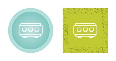 Ethernet Anahtar Simgesi. Modern İllüstrasyon taslağı. Vektör Resimleri Beyazda İzole Edildi 