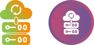 Bulut hesaplama simgesinin vektör illüstrasyonu