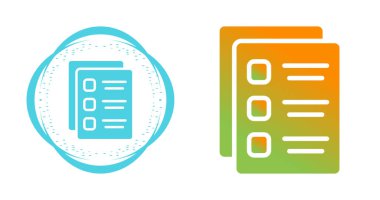 kontrol listesi simgeleri ayarlandı, vektör illüstrasyonu