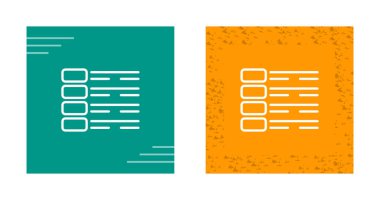 İşaretli kutulu ögelerin listesini gösteren vektör simgeleri.