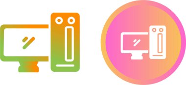 Modern bilgisayar simgesinin vektör illüstrasyonu