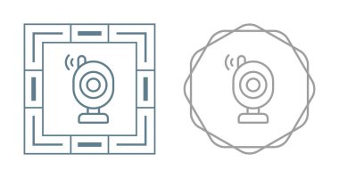 Web kamera simgesi. Düz stil. vektör illüstrasyonu.