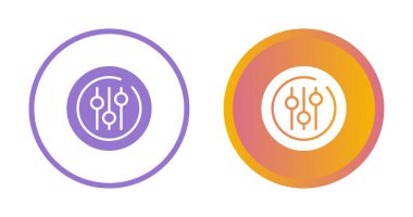 Ses Eşitleyici Çember Ağ ikonu vektör çizimi