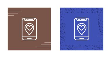 akıllı telefon web simgesi vektör illüstrasyonunda konum