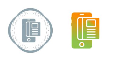 SIM kart simgeli bir akıllı telefon seti. İnce çizgi tarzı tasarım. vektör illüstrasyonu