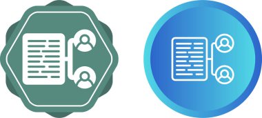 İnsanlar arasındaki belge paylaşımını gösteren iki simge