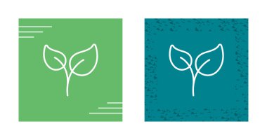 Beyaz arkaplanda yaprak simgeleri seti