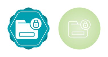 Güvenli dizin simgeleri ayarlandı, vektör illüstrasyonu 