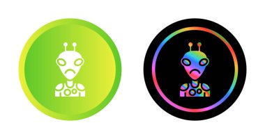 Uzaylı Icons set, vektör çizim