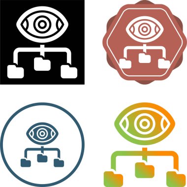 Veri Görselleştirme Web simgesi vektör çizimi