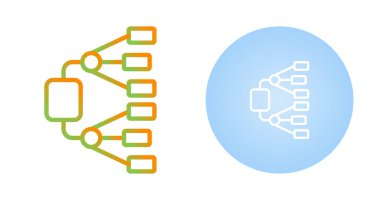 Ağ diyagramı simgeleri tasarımı, vektör illüstrasyonu