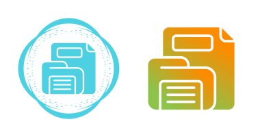 belge simgeleri ayarlandı, vektör illüstrasyonu basit tasarım