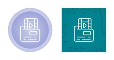 Beyaz arkaplan, vektör illüstrasyonunda bilgisayar dizinleri ve ses dosyaları simgeleri    