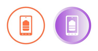 Minimum ağ düğmeleri. Ekranlarda pil seviyelerini gösteren akıllı telefon simgeleri