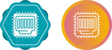 Basit devre çipi simgesi vektörü