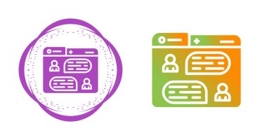 Web sayfası ikon vektör illüstrasyonu