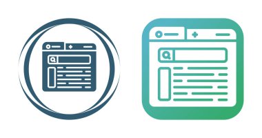 Web sayfası ikon vektör illüstrasyonu