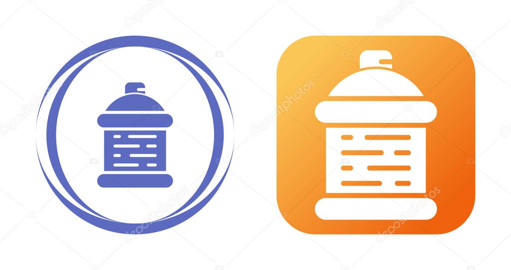 Spray can silhouette black icon. Vector illustration of spray can symbol isolated on white background