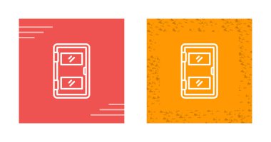 Beyaz arkaplanda izole edilmiş kapı simgeleri, vektör illüstrasyonu 