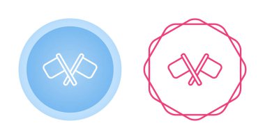 İşaret bayrakları simgeleri ayarlandı, vektör illüstrasyonu 