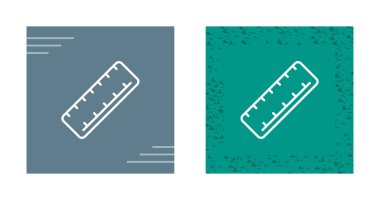 Düz cetvel ağ simgeleri, vektör illüstrasyonu