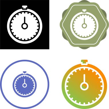 Kronometre simgeleri ayarlandı, vektör illüstrasyonu   