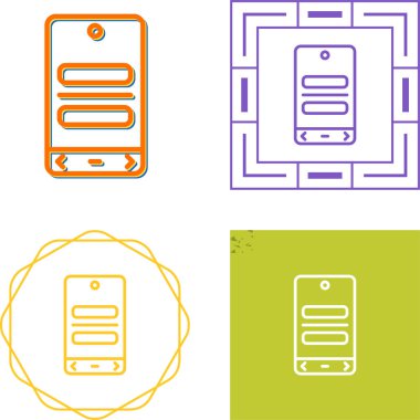 akıllı telefon simgeleri ayarlandı, vektör illüstrasyonu basit tasarım