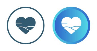 düz dizayn edilmiş resim simgelerine sahip kalp