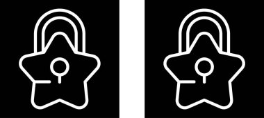 Icon collection with neat minimal design, padlock pictograms