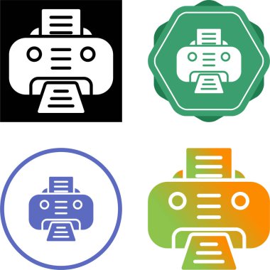 Yazıcı web simge vektör çizim