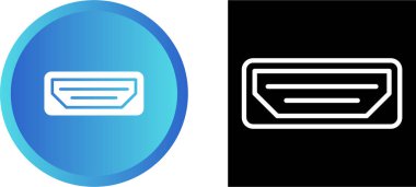 Hdmi Port Hattı Simge Vektörü. Hdmi Liman İşareti. İzole Bağlantı Sembolü 