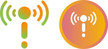 Ağ Sorun giderme simgeleri seti, kablosuz ağ sembolleri, vektör illüstrasyonu