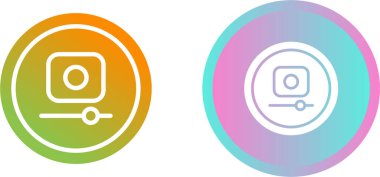 video kaydı simgesi vektör çizimi 