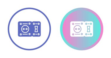 GFCI Outlet ağ simgeleri seti, vektör illüstrasyonu