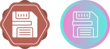 Disket disk web simgesi vektör illüstrasyonu