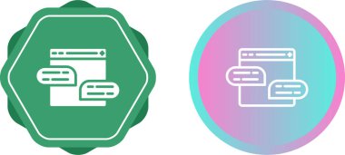 Beyaz arkaplanda izole edilmiş sohbet simgeleri, vektör illüstrasyonu