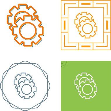 Gears'ı web simge vektör çizim