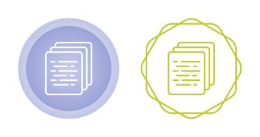 belge simgeleri ayarlandı, vektör illüstrasyonu basit tasarım