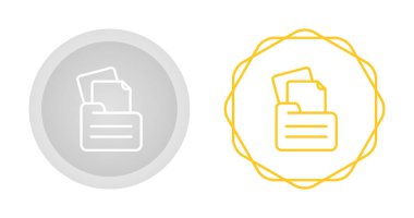 belge simgeleri ayarlandı, vektör illüstrasyonu basit tasarım