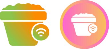 kova ağ ikonu vektör illüstrasyonu