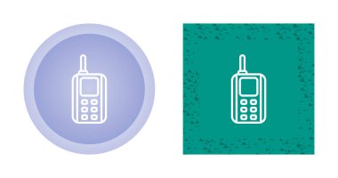 telsiz talkie simgeleri vektör illüstrasyonunu ayarla 