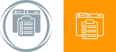 Panoları olan bilgisayar dizinleri ve beyaz arkaplan üzerindeki simgeleri test ediyor 