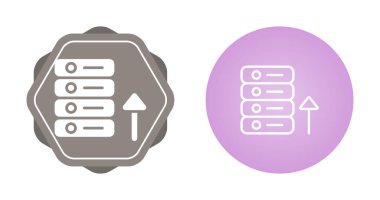 Sunucu simgeleri ayarlandı, vektör illüstrasyonu