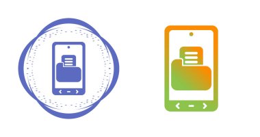 Akıllı telefon web simgesi vektör illüstrasyonundaki dosya